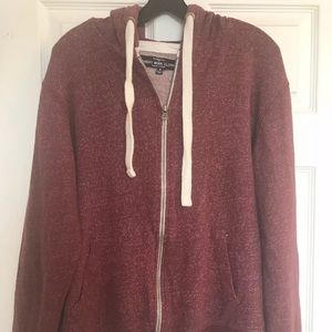Sunday Work Clothes NYC maroon zip up hoodie M